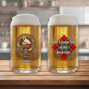 Vaso Con Forma De Lata Clan Stewart Escudo sobre Royal Tartán