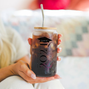 Vaso Con Forma De Lata Clase Estilosa De   Graduación en monograma