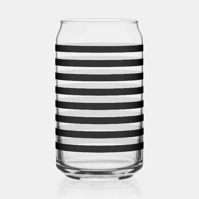 Vaso Con Forma De Lata Clásico Moderno Sleek Black Horizontal Strike (Anverso)