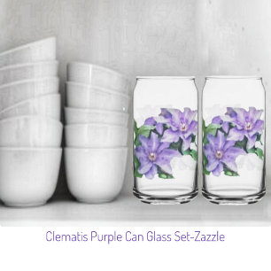Vaso Con Forma De Lata Clematis Purple