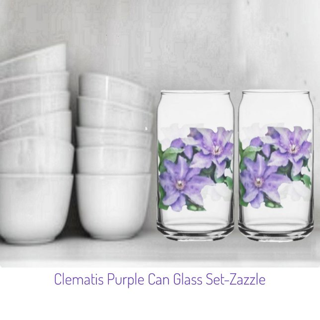 Vaso Con Forma De Lata Clematis Purple (Subido por el creador)