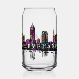 Vaso Con Forma De Lata Cleveland en graffiti con monograma