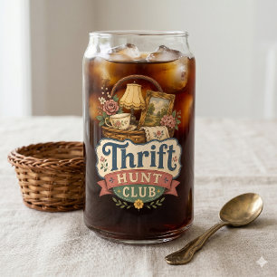Vaso Con Forma De Lata Club de Caza de Oportunidades Vintage Cottagecore