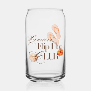 Vaso Con Forma De Lata CLUB DE CHANCLAS HAWAII Colores melocotón y natura