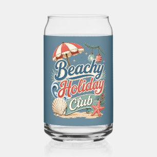 Vaso Con Forma De Lata Club de vacaciones playeras de Navidad costera
