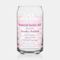 club social del fin de semana rosa brillo despedid