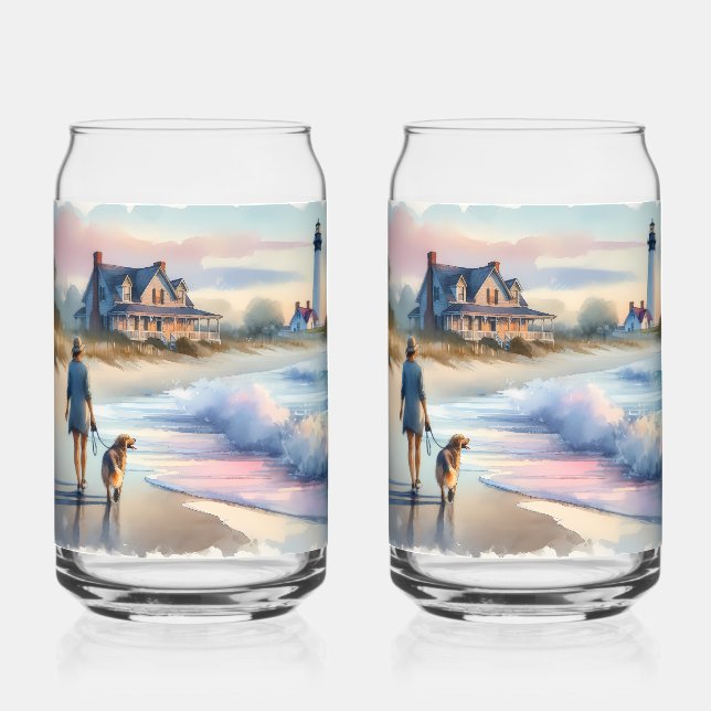 Vaso Con Forma De Lata Coastal Walk to Lighthouse at Sunset (Reverso )