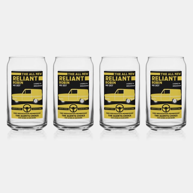 Vaso Con Forma De Lata Coche Robin de Reliant (Anverso)