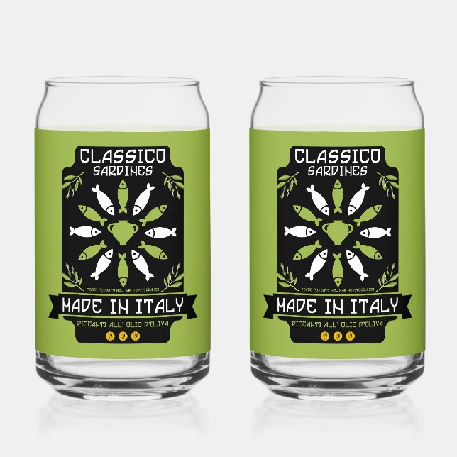 Vaso Con Forma De Lata Cocina italiana (Anverso)