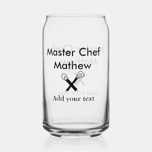 Vaso Con Forma De Lata Cocina maestra cocinera panadería cocinero agregar
