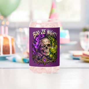 Vaso Con Forma De Lata Cocktail Boo Ze Night Cráneo Gótico