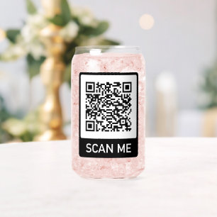 Vaso Con Forma De Lata Código QR de logo personalizado para negocios