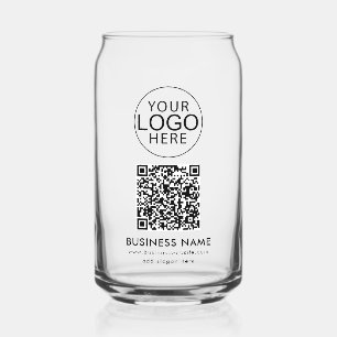 Vaso Con Forma De Lata Código QR de Logotipo Empresarial Simple para Even