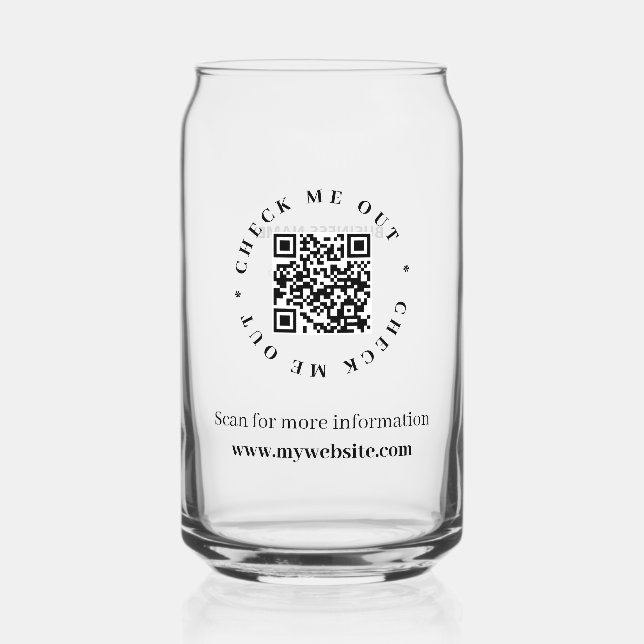 Vaso Con Forma De Lata Código QR Gafas de bebida para empresas (Anverso)