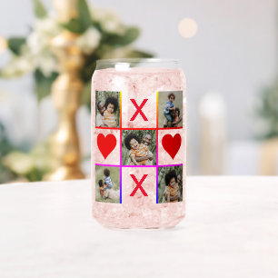 Vaso Con Forma De Lata Colage de fotos Tic Tac Toe Abrazos Besos Día del