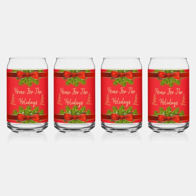 Vaso Con Forma De Lata Colección de Navidad de Suzanne Elizabeth: Vacacio (Anverso)