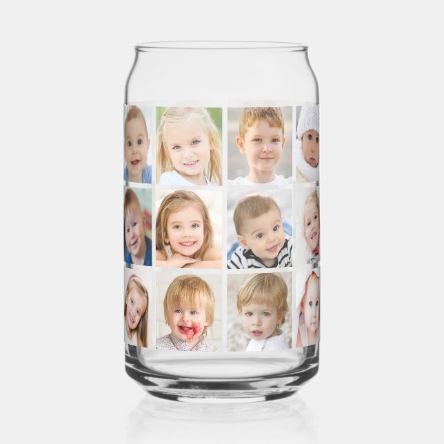 Vaso Con Forma De Lata Collage de fotos simple de 24 (Anverso)