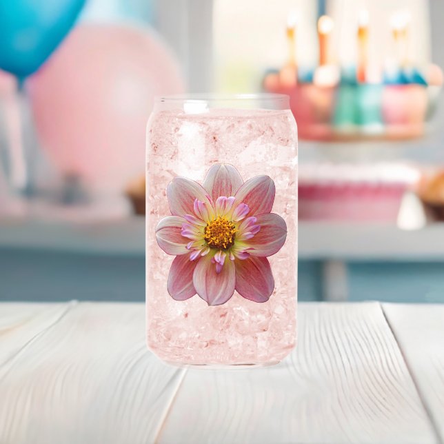 Vaso Con Forma De Lata Collarette rosa Dahlia Bloom Floral (Insitu (Baby Shower))