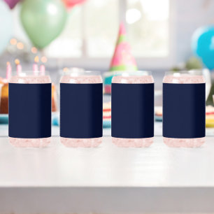 Vaso Con Forma De Lata Color sólido azul de la marina de medianoche