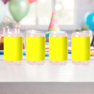 Vaso Con Forma De Lata Color sólido neón amarillo
