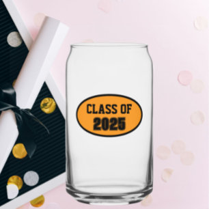 Vaso Con Forma De Lata Colores escolares naranja y negro Año de clase