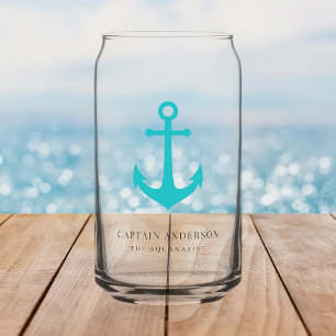 Vaso Con Forma De Lata Colores Personalizados Ancla Capitán Personalizado