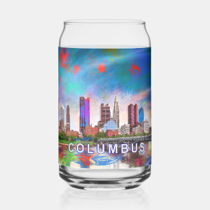 Vaso Con Forma De Lata Colorida línea aérea de Columbus