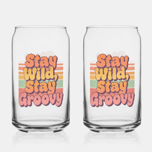 Vaso Con Forma De Lata Colorido Boho Retro Permanece Salvaje Permanece Gr
