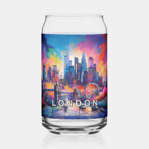 Vaso Con Forma De Lata Colorido Skyline londinense