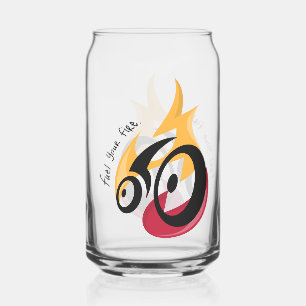 Vaso Con Forma De Lata Combustible tu fuego. Motivación ciclista
