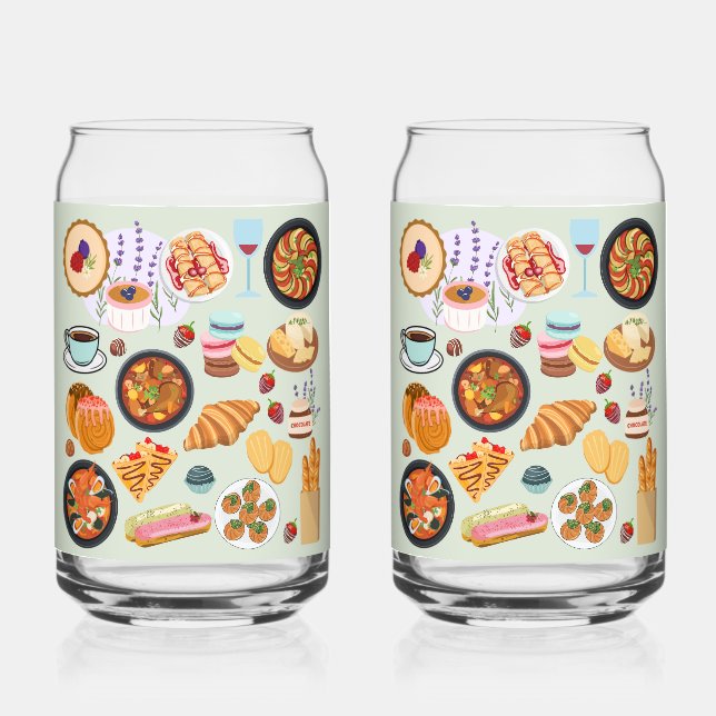 Vaso Con Forma De Lata Comida francesa (Anverso)