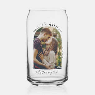 Vaso Con Forma De Lata Compromiso de Parejas Foto Personalizada Mejor Jun