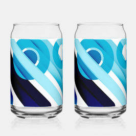 Vaso Con Forma De Lata Conjunto de estilo Moden Azul Fresco
