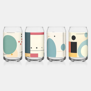 Vaso Con Forma De Lata Conjunto de vintage de tumbler de vidrio clásico d