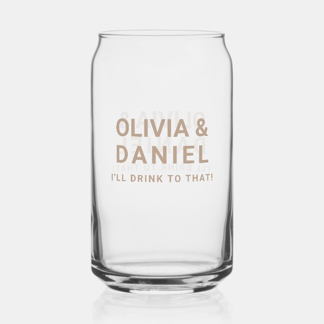 Vaso Con Forma De Lata Copas Bodas modernas (Anverso)