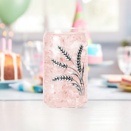 Vaso Con Forma De Lata Copas de Boda con Espigas de Trigo Grabadas