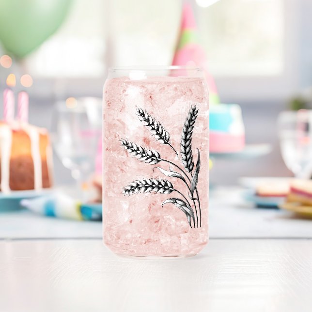 Vaso Con Forma De Lata Copas de Boda con Espigas de Trigo Grabadas (Insitu (Cumpleaños))