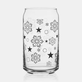 Vaso Con Forma De Lata Copo de Nieve