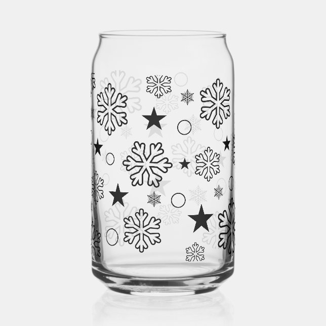 Vaso Con Forma De Lata Copos de nieve (Anverso)