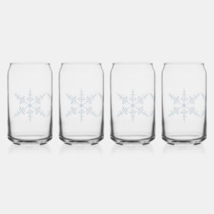 Vaso Con Forma De Lata Copos de nieve
