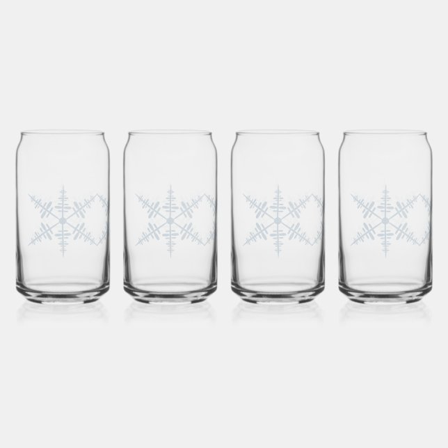 Vaso Con Forma De Lata Copos de nieve (Anverso)