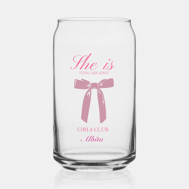 Vaso Con Forma De Lata coqueta rosa y elegante soltera (Anverso)