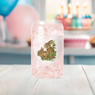 Vaso Con Forma De Lata Coquette Pastel Retro Vintage Bebé Animales Bunny