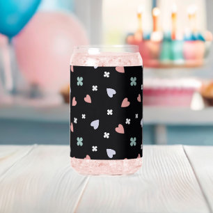 Vaso Con Forma De Lata Corazones de trébol adorable patrón de amor afortu