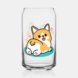 Vaso Con Forma De Lata Corgi Butt y Nap Vibes - Perro durmiente suave
