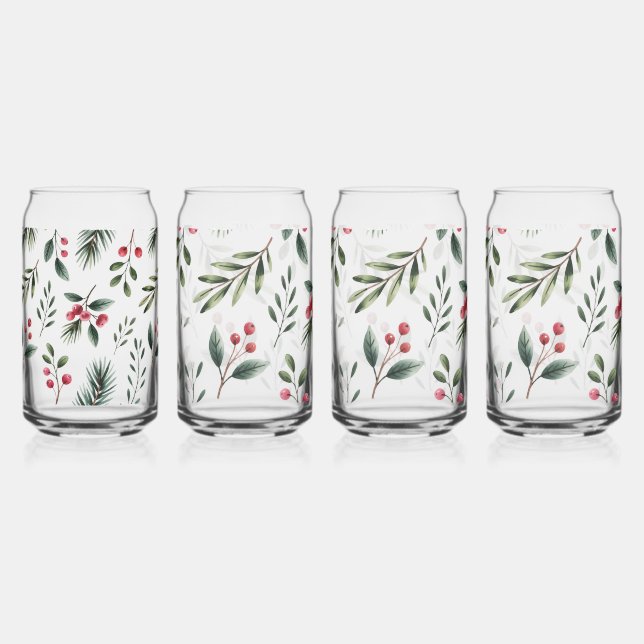 Vaso Con Forma De Lata  Corona de Bayas de Acebo (Anverso)