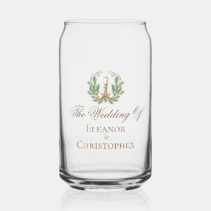 Vaso Con Forma De Lata Corona de vela de Navidad elegante boda personaliz