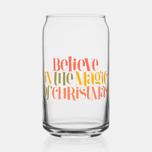 Vaso Con Forma De Lata Creer en la magia de los Navidades - estilo retro