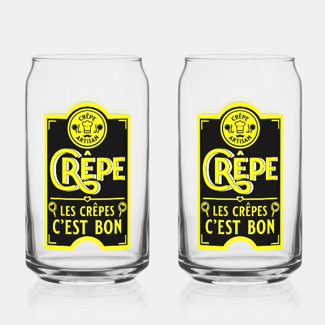 Vaso Con Forma De Lata Crepes franceses (Anverso)