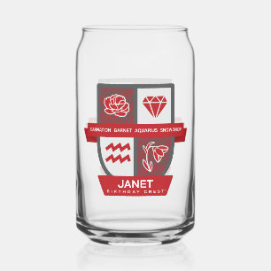 Vaso Con Forma De Lata Crest de Cumpleaños de Acuario™ para 20-31 de ener